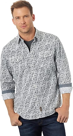 Wrangler Men’s Big & Tall Retro Two Pocket Long Sleeve Snap Shirt 