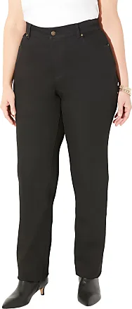 Catherines Women's Plus Size Petite Right Fit Pant (Curvy) - 28 WP, Black  at  Women's Clothing store