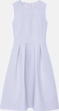 Lafayette 148 New York Wool-Silk Crepe Fit & Flare Dress-ASTER-12 - Purple by Lafayette 148 NY