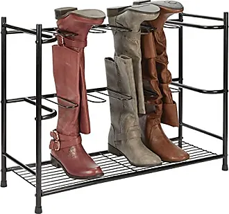 MyGift Rustic Solid Burnt Wood Free Standing Boot Rack Stand with 12 Tall  Posts, Entryway Rain Boot Cowboy Boot Rack Organizer, Holds 6 Pairs
