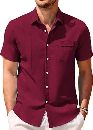 COOFANDY Men's Hawaiian Aloha Shirt Short Sleeve Casual Button Down  Floral Print