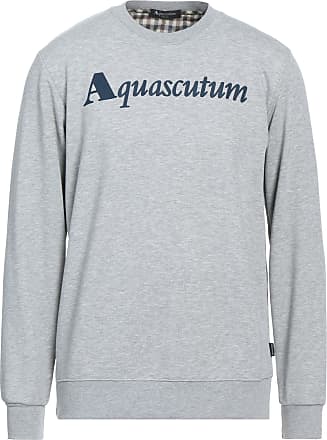 Men's AQUASCUTUM Cotone Pullover Felpa in Blu 