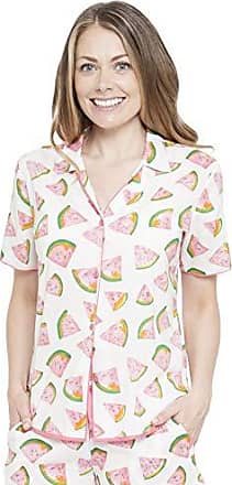 Cyberjammies 4103 Womens Isla Pink Leaf Print Pyjama Short