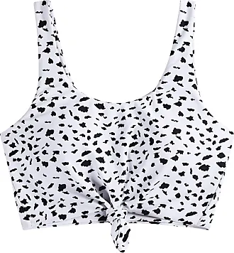  ZAFUL Womens Knotted Front Bikini Tops Crop Tank Top, Scoop  Neck Padded Swimsuit Tops