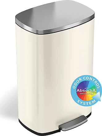 Stainless Steel Garbage Rubbish Bin Trash Can Waste Container Office Blue 