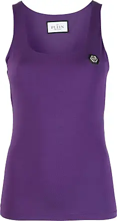 Philipp Plein logo-patch cotton minidress - Purple