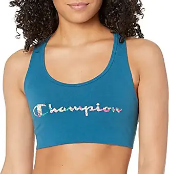 Champion Women's Racerback Sports Bra, Moisture-Wicking Athletic Sports Bra  with Moderate Support Medium Black