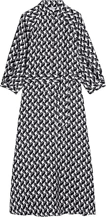 MAX MARA Orario belted printed silk-twill shirt dress