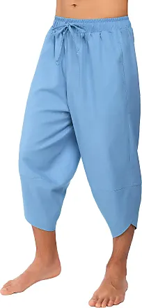 COOFANDY Men's Corduroy Pants Elastic Waist Drawstring Harem Pants Fashion  Loose Casual Long Trousers with 4 Pockets
