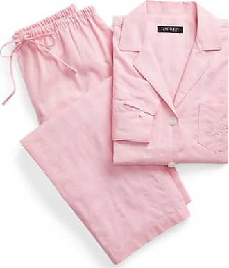 Damen Bekleidung Nachtwäsche Schlafanzüge Lauren by Ralph Lauren Satin Pyjama mit Spitzenbesatz in Pink 