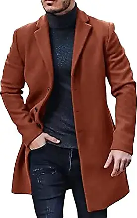 Acheter Manteau en laine pour hommes automne homme mélange de laine  pardessus hiver laine longue veste