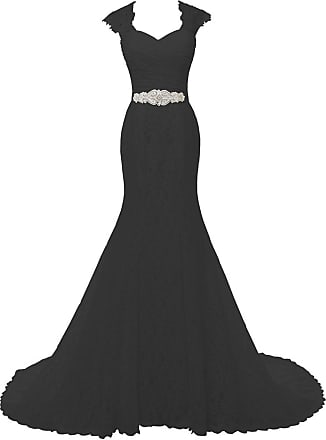 Slovedress Womens Ball Gown lace Wedding Dress 2017 Sash Beaded Bridal Evening Gown