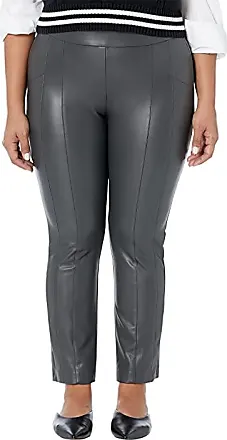 CRZ YOGA Matte Faux Leather Leggings for Women 28'' - High Waisted Stretch  Full Length Leather Pants Workout Pleather Tights Coast Gray X-Small