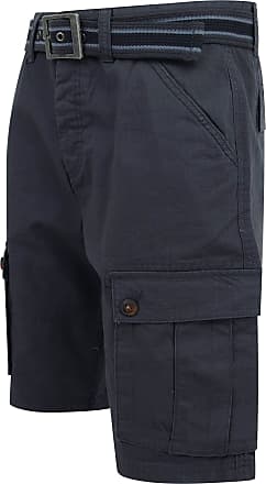 Tokyo Laundry Men's Laguna Ripstop Cotton Cargo Shorts With Belt Combat Pockets