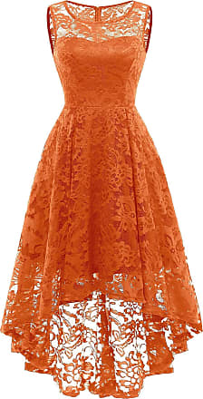 Burnt Orange Lace Dress