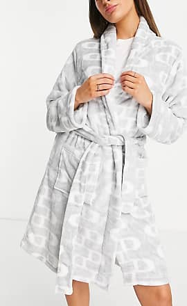 Vestaglia morbida grigia con stampa del logo Asos Donna Abbigliamento Abbigliamento per la notte Accappatoi e vestaglie 