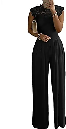 Combinaison pantalon femme en macramé noir femme