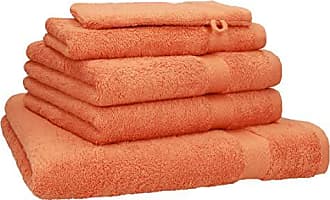 Betz 10-tlg Handtuch-Set CLASSIC 100% Baumwolle orange & dunkelrot 