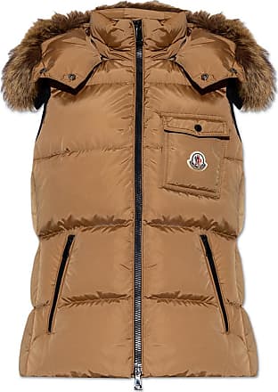 moncler vest with fur hood