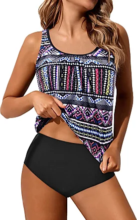  Yonique Tankini Top for Women Bathing Suit Top No Bottom Modest Swimsuit  Top Only Tummy Control Swim Tank Top Brown Mandala S : Clothing, Shoes &  Jewelry