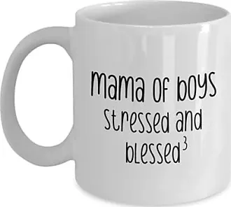 Mom Of Boys Ceramic Coffee Mug Funny Boy Mama Boy Mom Blessed With Boys Mug