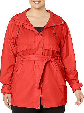 Visita lo Store di ColumbiaColumbia Rain Jacket Pardon My Trench-Giacca Antipioggia Ibisco Rosso 2X Donna 