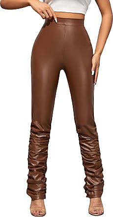 discount 66% Elisa immagine Leggings WOMEN FASHION Trousers Leatherette Brown XL 
