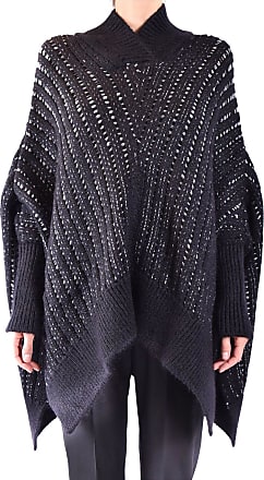 Damen Bekleidung Pullover und Strickwaren Ponchos und Ponchokleider Saint Laurent Wolle Wolle poncho in Schwarz 