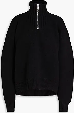 ALEXANDER WANG Cropped tulle-paneled cutout knitted sweater