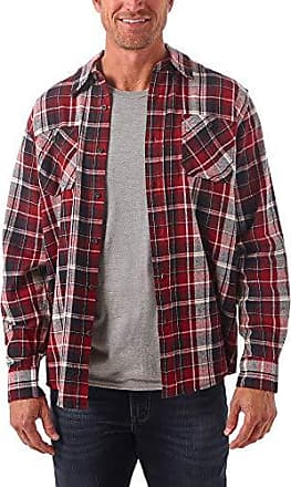 big and tall red and black flannel shirt