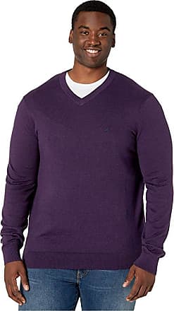 Nautica Mens Big and Tall Navtech Jersey V-Neck Sweater