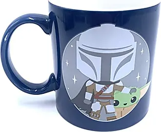 Silver Buffalo Star Wars: The Mandalorian Cartoon Grogu Ceramic Mug | Holds  13 Ounces