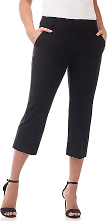 Rekucci Women's EcoCosy Comfort Straight Leg Chino Pant with Pockets (4,  Black) at  Women's Clothing store