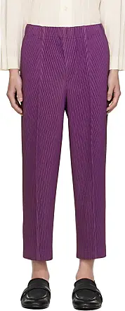Adriana Degreas Ondas Vintage-print pleated trousers - Purple
