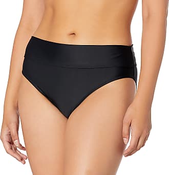 Bikini Bottom Bathing Suit Black Caribbean Joe NWT Womens Swimwear Sz 16