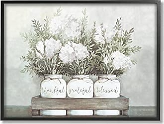 Stupell Industries Blooming White Floral Display On Glam Designer