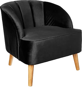 Christopher Knight Home Amaia Modern Velvet Club Chair, Black / Walnut