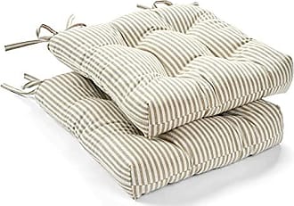 Gingham Check Yarn Dyed Chair Pad 2-Pack Set, Lush Decor