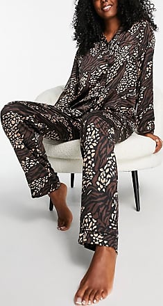 Kleding Herenkleding Pyjamas & Badjassen Pyjamashorts en pyjamabroeken Zwart Wit Dames Satijnen Pyjama 