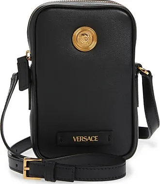 Versace Medusa leather shoulder bag | Shoulder bag, Leather shoulder bag, Black  leather handbags