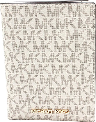 MICHAEL KORS JET SET TRAVEL XL CLUTCH WRISTLET MK SIGNATURE LT Cream  Vanilla MK