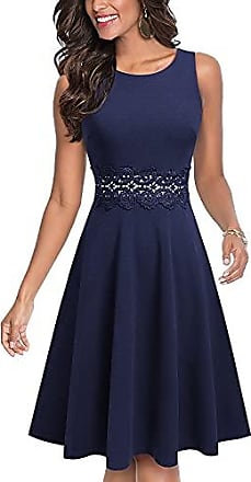 Mode Kleider A-Linien Kleider 1’618 Kleid in blauen strukturiertem Stoff 