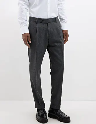 Twill Regular Trousers with Pleat - Black | Manière De Voir USA