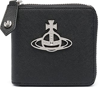 VIVIENNE WESTWOOD Saffiano Leather Card Holder - Black