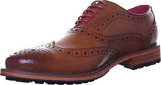 Justin Reece Jaxon Mens Brown Leather Shoes Size UK 6-12
