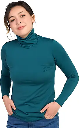 LAPASA Women Turtleneck Thermal Underwear Top Undershirt Lightweight Fleece  Lined Long Sleeve Base Layer Winter Warm Thermoflux 100 Mildly Warm L88  X-Small Black at  Women's Clothing store