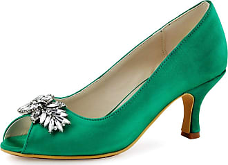 green kitten heel shoes uk