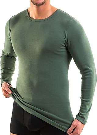 HERMKO 3847-3 mens short-sleeve undershirt extra long with crew neckline made of 100/% cotton