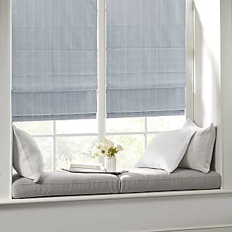 Madison Park Galen Cordless Roman Shades - Fabric Privacy Single Panel Darkening, Energy Efficient, Thermal Insulated Window Blind Treatment, for Bedroom, Living R