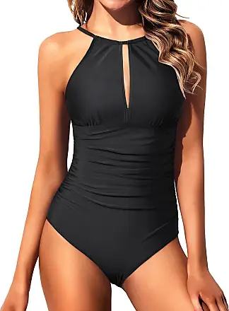 Holipick Two Piece Tankini Swimsuits for Women Tummy Control Bathing Suits  High Neck Halter Swim Tank Top with Shorts, Black, Large : :  Clothing, Shoes & Accessories